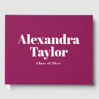 Bold Magenta Berry Custom Name Class Graduation
