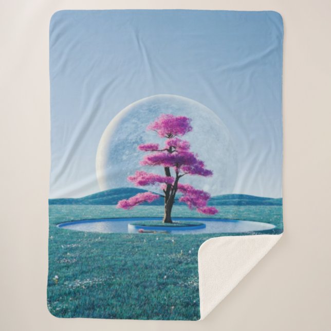 Bold Magenta Echinacea Wildflower Cosy Throw Blank (Front)