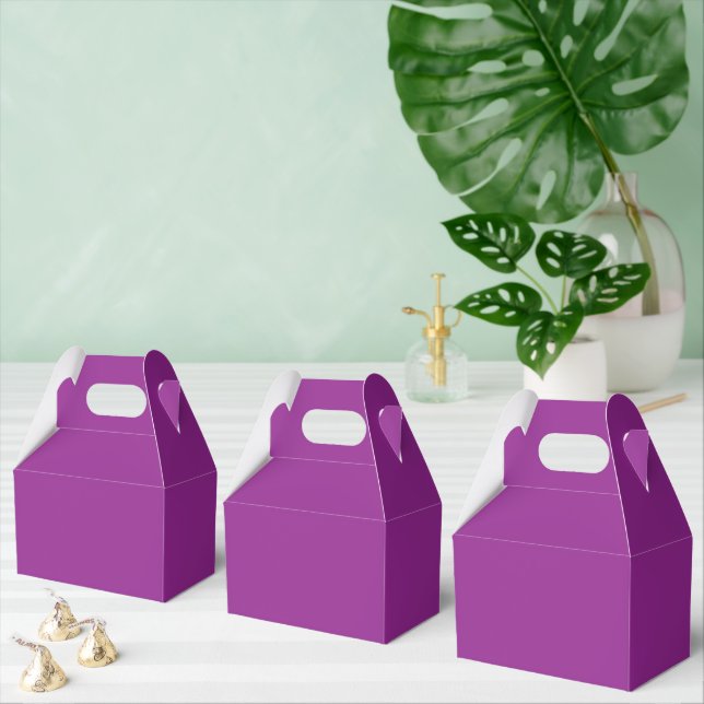 Bold Magenta Wedding Invite with Minimal Style Favour Box (Multiple)
