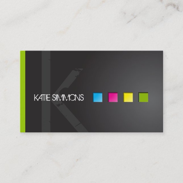 Bold  Makeup Artist Business Card (Front)