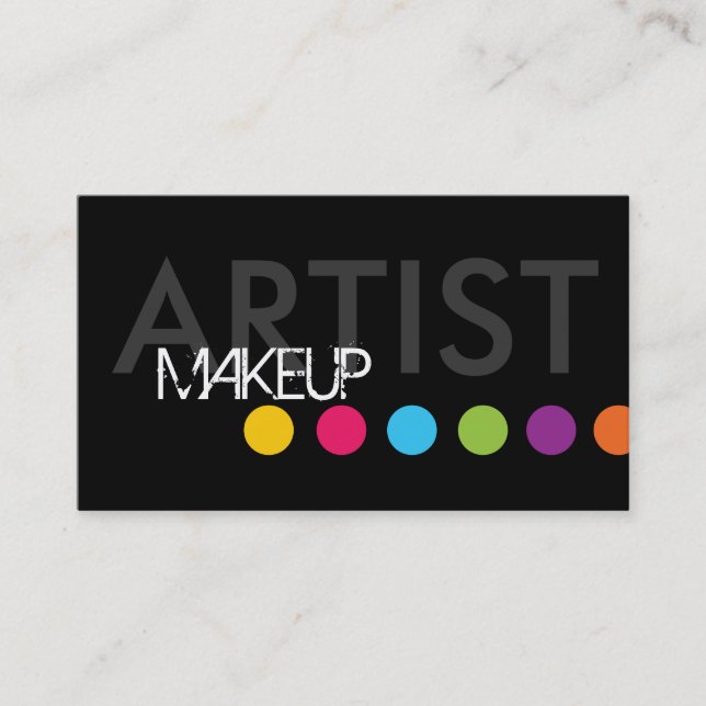 Bold Makeup Artist Business Card (Front)