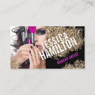 Bold Makeup Artist Business Card Template