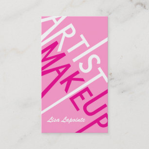 Bold Makeup Artist Business Cards