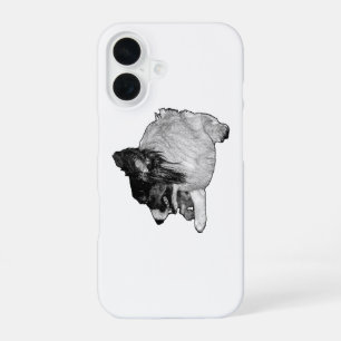 Bold Manga Dot Corgi Guard iPhone 16 Case