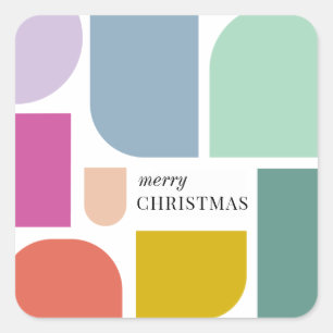 Bold Maximalist Holiday Square Sticker