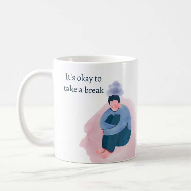 Bold Mental Health | progress not perfection  Coffee Mug (Left)