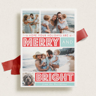 Bold Merry and Bright Holiday Photo Cards
