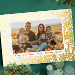 BOLD Merry Christmas Gold ReD Botanical Frame Foil Holiday Card<br><div class="desc">*REAL FOIL
BOLD Merry Christmas Gold Green Botanical Frame Foil Holiday Card</div>