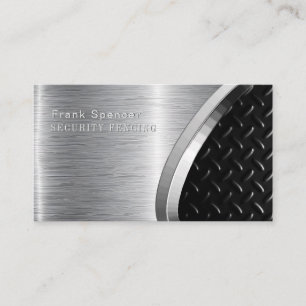 Bold Metallic Look SURCUITY Black & silver Busines Business Card