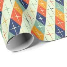 Bold Mid-Century Diamonds Wrapping Paper