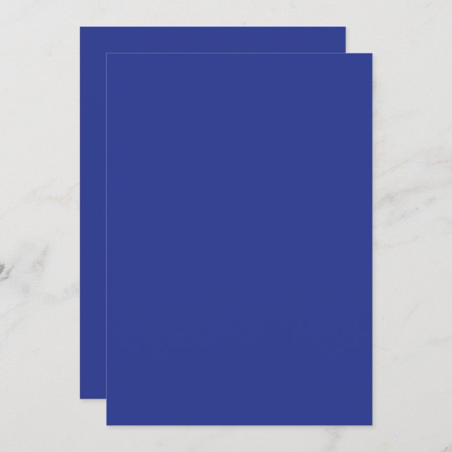 Bold Minimal Wedding Invite in Deep Blue (Front/Back)