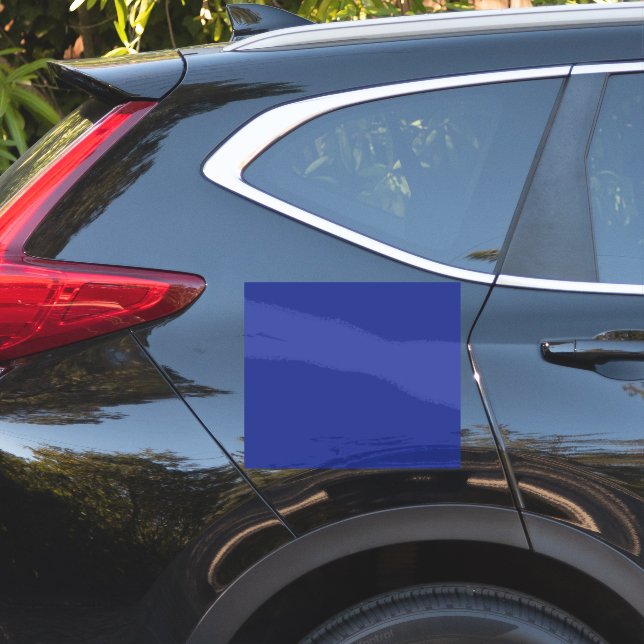 Bold Minimal Wedding Invite in Deep Blue (Car Side)