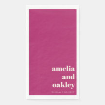 Bold Minimalist Berry Retro Custom Wedding