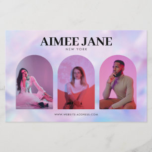 Bold Minimalist Boutique, Salon Photo Holographic Flyer