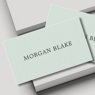 Bold Minimalist Consultant Networking Light Green Business Card