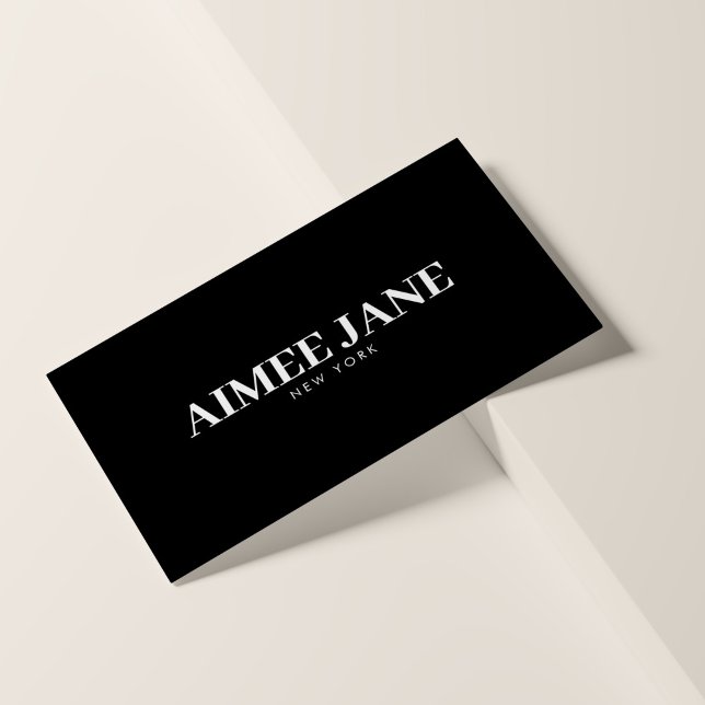 Bold Minimalist Luxury Boutique Black/White Business Card (Creator Uploaded)
