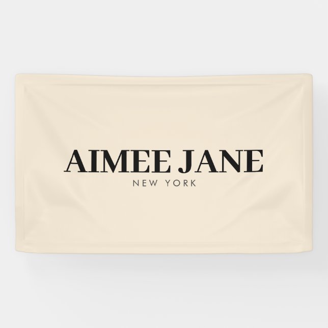 Bold Minimalist Luxury Boutique Dark Ivory Banner (Horizontal)