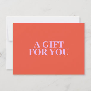 Bold Minimalist Luxury Boutique Orange Gift Card