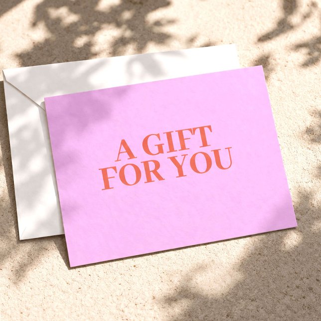Bold Minimalist Luxury Boutique Pink Gift Card (Creator Uploaded)
