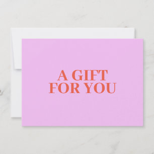 Bold Minimalist Luxury Boutique Pink Gift Card