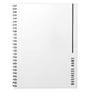 Bold Minimalist Modern Company Typography Business Notebook