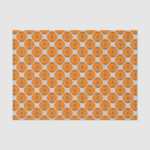 Bold Minimalist Poppy Textured Floral Orange Tissue Paper