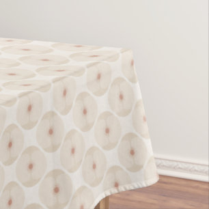 Bold Minimalist Poppy Textured Floral Pink Tablecloth