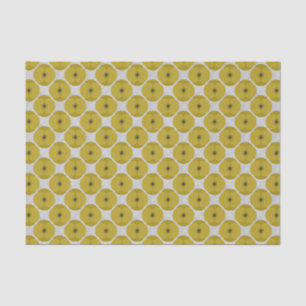 Bold Minimalist Poppy Textured Floral Yellow Tissue Paper