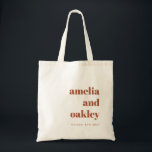 Bold Minimalist Rust Fall Retro Custom Wedding Tote Bag<br><div class="desc">Bold Minimalist Rust Fall Retro Simple Custom Wedding Tote Bag</div>