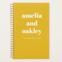 Bold Minimalist Summer Yellow Retro Custom Wedding