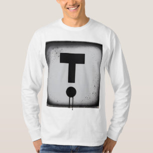 Bold Minimalist "T" with Drip Effect T-Shirt