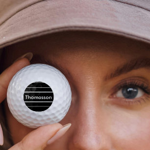 Bold Minimalist Typography Personalised Last Name Golf Balls