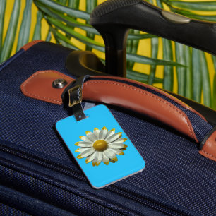 Bold MOD Daisy Flower - Floral Spring Summer 1960s Luggage Tag
