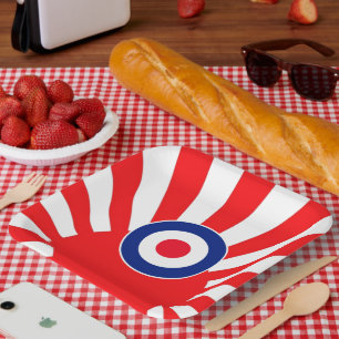 Bold MOD Target Roundel on Burst Japan Paper Plate