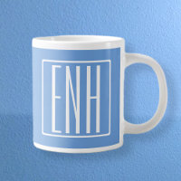 Bold Modern 3 Initials Monogram | Soft Blue
