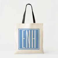 Bold Modern 3 Initials Monogram | Soft Blue