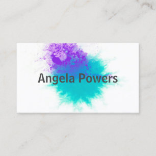  bold modern abstract artistic watercolor splash  business card