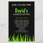 Bold & Modern Black & Green Landscaping Leaflet Flyer<br><div class="desc">Make a statement with this eye-catching and professional landscaping flyer template. The striking black background and vibrant green accents create a modern and memorable design that will help you stand out from the competition. Features: Clean & Minimalist: The simple and uncluttered layout makes your services and contact information easy to...</div>