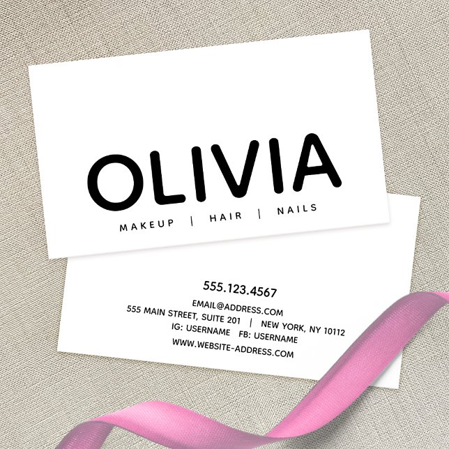 Bold Modern Black White Typography Business Card (Creator Uploaded)