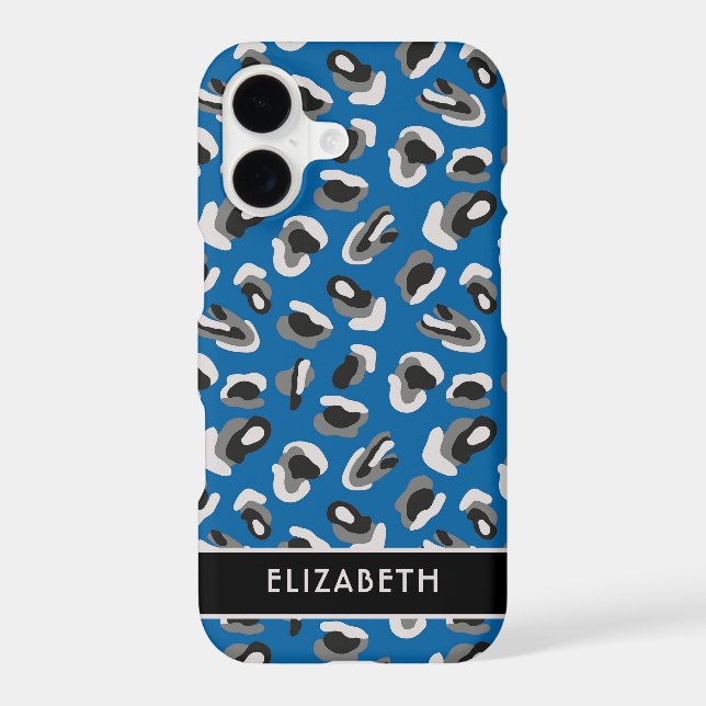 Bold Modern Blue Animal Print Pattern (Back)