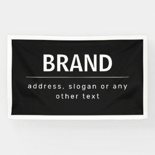 Bold Modern Brand or Business Name   Black & White Banner