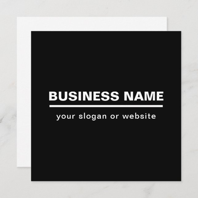 Bold Modern Business Name Template | B&W (Front/Back)