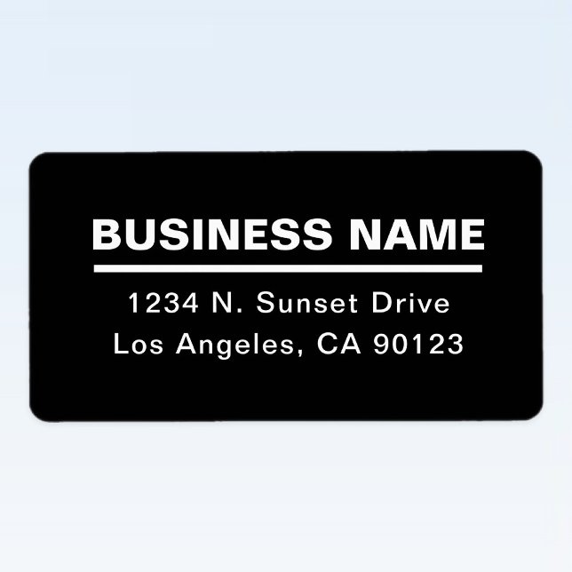 Bold Modern Business Name Template | B&W Label (Creator Uploaded)