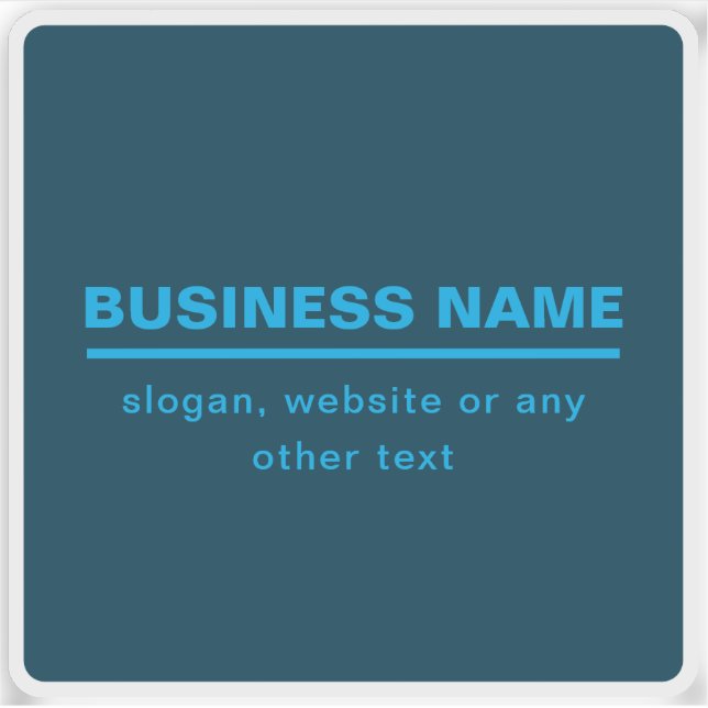 Bold Modern Business Name Template | Blue (Front)