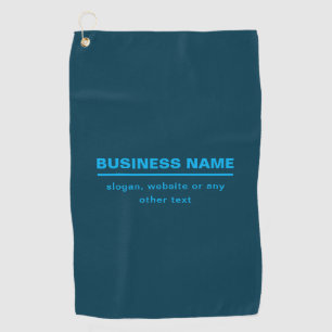 Bold Modern Business Name Template   Blue Golf Towel
