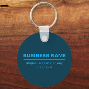 Bold Modern Business Name Template   Blue Key Ring