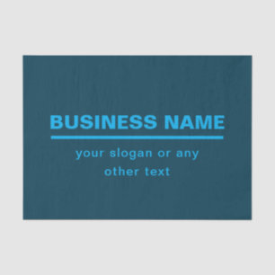 Bold Modern Business Name Template   Blue Tissue Paper