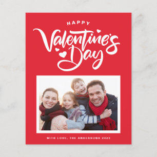 Bold Modern Calligraphy Photo Valentine's Day Card