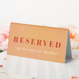 Bold Modern Chic Orange Sunset Wedding Reserved
