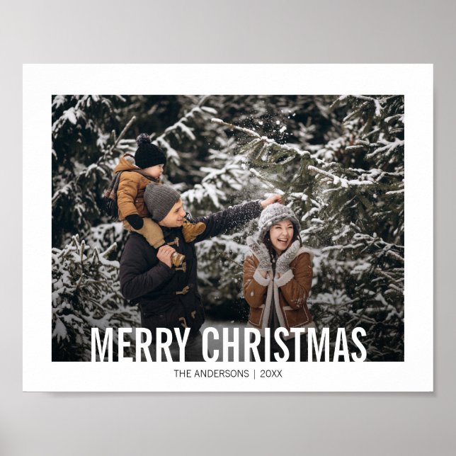 Bold Modern Christmas Holiday Poster Print (Front)